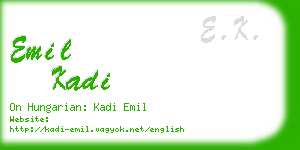 emil kadi business card